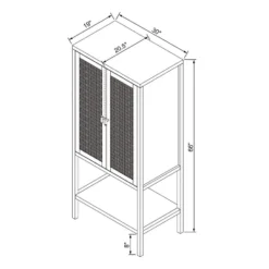 66" East Bluff Woven Cabinet Black - Threshold™ Designed With Studio McGee -Whalen Furniture GUEST f0f96919 4336 4aac bf37 3083b43583f1