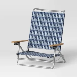5 Position Beach Chair With Aluminum Frame & Wood Arms - Threshold™ -Whalen Furniture GUEST f0ffb973 9fe5 4b27 a4dc 31a9ae2eef17