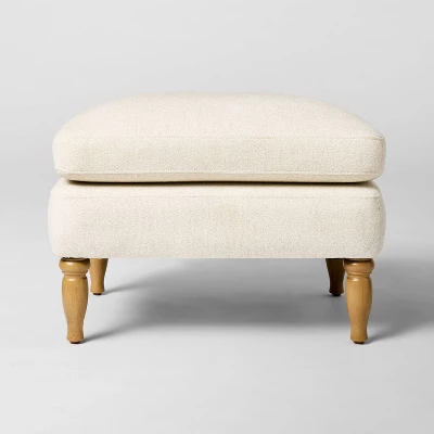 Kauri Upholstered Ottoman Natural - Threshold™ Designed With Studio McGee 4 Kauri Upholstered Ottoman Natural - Threshold™ Designed With Studio McGee - Image 2