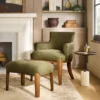 Wood Leg Ottoman Green - Threshold™ Designed With Studio McGee -Whalen Furniture GUEST f4c5f899 ad97 42f5 a475 c8766183656a 1