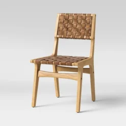 Ceylon Woven And Wood Dining Chair Brown/Natural - Threshold™ -Whalen Furniture GUEST f5752260 1c60 4649 adfc 214b62aff348