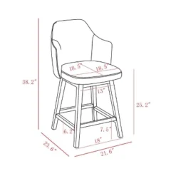 Kinston Swivel Curved Back Upholstered Counter Height Barstool - Threshold™ 17 Kinston Swivel Curved Back Upholstered Counter Height Barstool - Threshold™ -Whalen Furniture GUEST f6337fc0 e348 447d 9f0e eeca9263a691