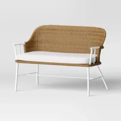 Lenwood Steel Outdoor Patio Garden Bench Brown - Threshold™ Designed With Studio McGee -Whalen Furniture GUEST f6c8f767 c66b 4b82 9e13 54d22ad222d1