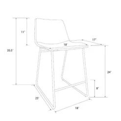 Bowden Faux Leather Counter Height Barstool - Threshold™ -Whalen Furniture GUEST fc17995b 497f 4a5a 958c c9c8bb9e68cc
