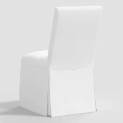 Samy Skirted Slipcover Dining Chair Twill White - Threshold™ -Whalen Furniture GUEST fc284e5f 3d25 4ea3 bd44 ca349bd81099