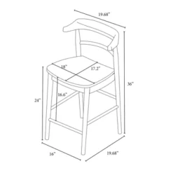 Kaysville Curved Back Wood Counter Height Barstool - Threshold™ Designed With Studio McGee -Whalen Furniture GUEST fd10f3f7 c840 492c 99c3 22fe1ea36f2d