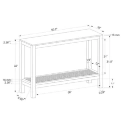 Console Table With Woven Rattan Shelf Black - Threshold™ Designed With Studio McGee -Whalen Furniture GUEST fd806213 5ef7 492e a065 be15b39cc53e