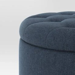 Tufted Round Storage Ottoman - Threshold -Whalen Furniture GUEST fe54b841 fb70 4c44 b0a1 3b168a4ddf00